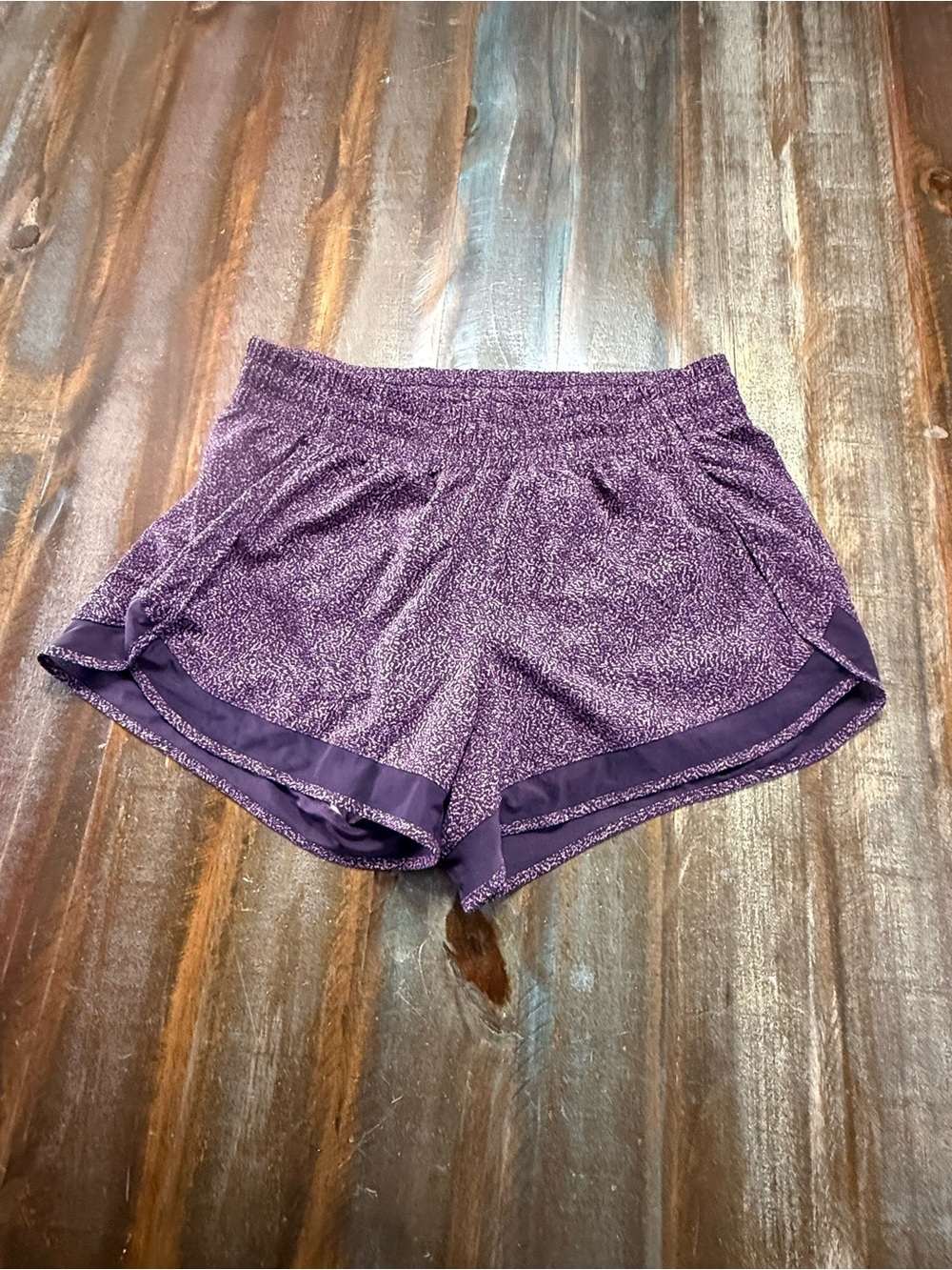 Athleta Women’s Size Small Purple Speckled Athletic Running Shorts EUC